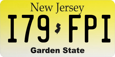 NJ license plate I79FPI