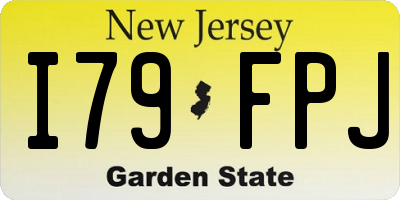 NJ license plate I79FPJ