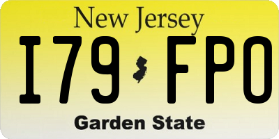 NJ license plate I79FPO