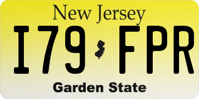 NJ license plate I79FPR