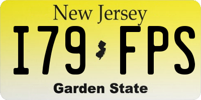 NJ license plate I79FPS