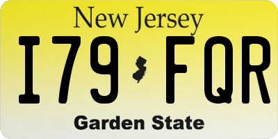 NJ license plate I79FQR
