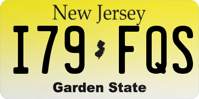 NJ license plate I79FQS