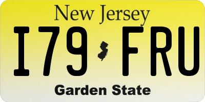 NJ license plate I79FRU