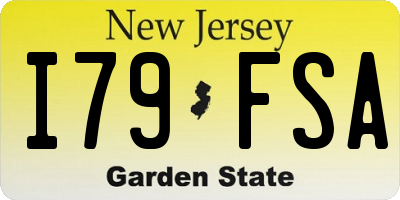 NJ license plate I79FSA