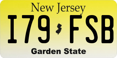 NJ license plate I79FSB