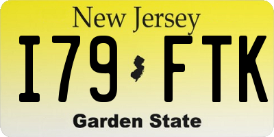 NJ license plate I79FTK