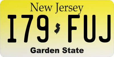 NJ license plate I79FUJ