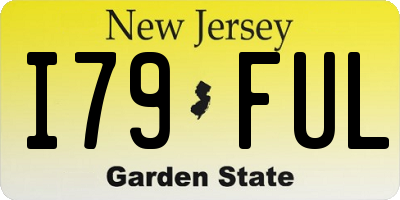 NJ license plate I79FUL