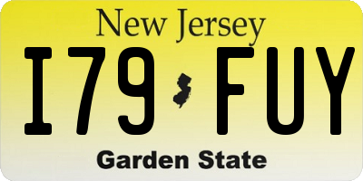 NJ license plate I79FUY