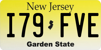 NJ license plate I79FVE