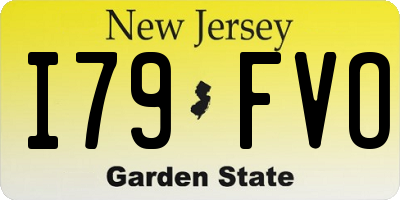 NJ license plate I79FVO