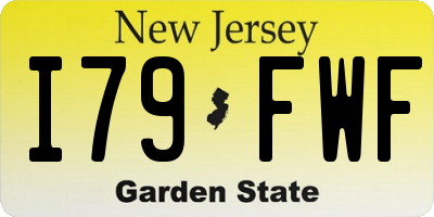 NJ license plate I79FWF