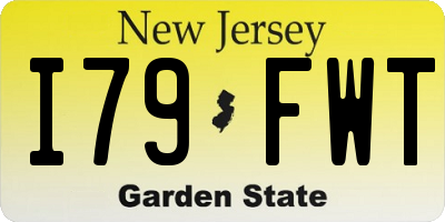 NJ license plate I79FWT