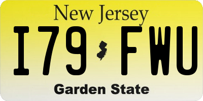 NJ license plate I79FWU