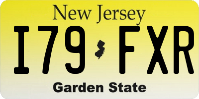 NJ license plate I79FXR