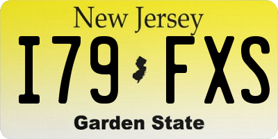 NJ license plate I79FXS
