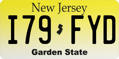 NJ license plate I79FYD