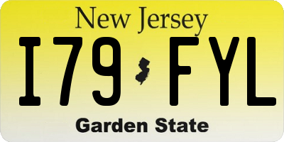 NJ license plate I79FYL