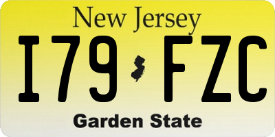 NJ license plate I79FZC