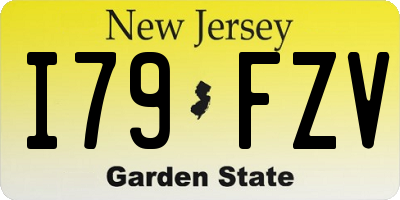 NJ license plate I79FZV