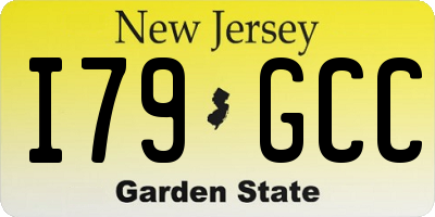 NJ license plate I79GCC