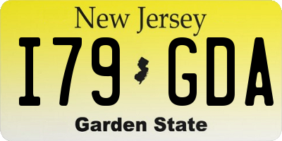 NJ license plate I79GDA
