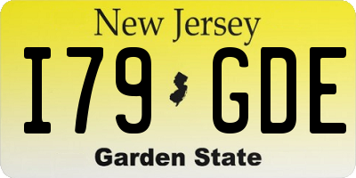 NJ license plate I79GDE