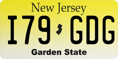 NJ license plate I79GDG
