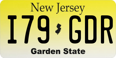 NJ license plate I79GDR