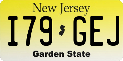 NJ license plate I79GEJ