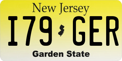 NJ license plate I79GER