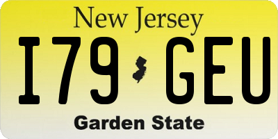 NJ license plate I79GEU