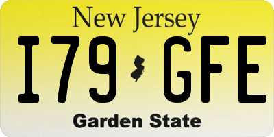 NJ license plate I79GFE