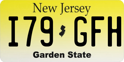 NJ license plate I79GFH