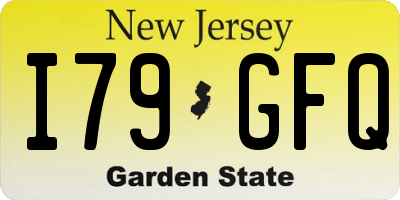 NJ license plate I79GFQ