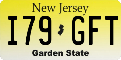 NJ license plate I79GFT