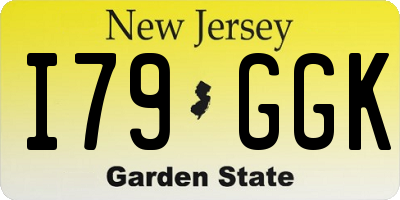 NJ license plate I79GGK