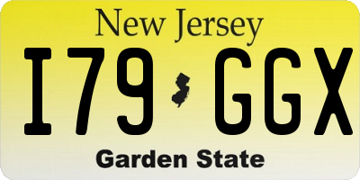 NJ license plate I79GGX