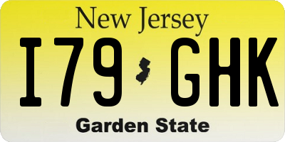 NJ license plate I79GHK