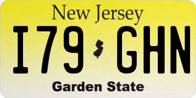 NJ license plate I79GHN