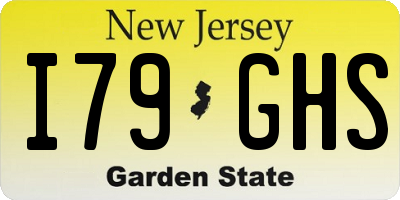 NJ license plate I79GHS