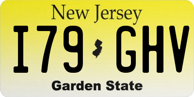 NJ license plate I79GHV