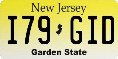 NJ license plate I79GID