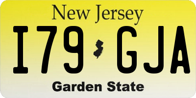 NJ license plate I79GJA