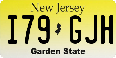NJ license plate I79GJH