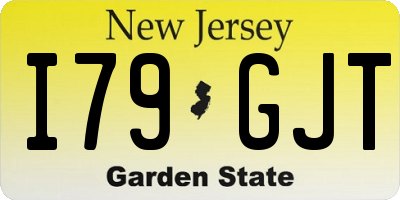 NJ license plate I79GJT