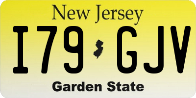 NJ license plate I79GJV
