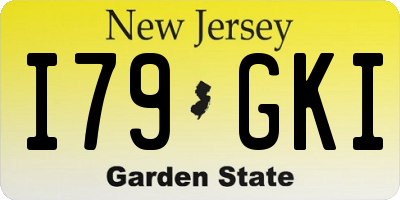 NJ license plate I79GKI