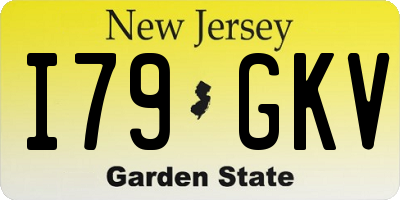 NJ license plate I79GKV
